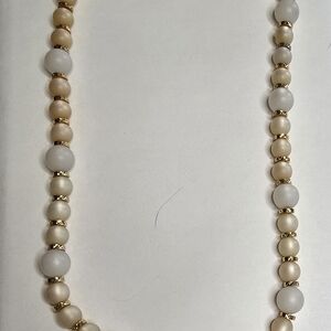 Elegant Napier Cream and Gold Beaded Necklace